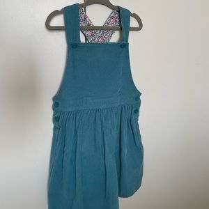 NWT JOJO Maman Bebe Cord Pinny Size 4-5T Color is Sea